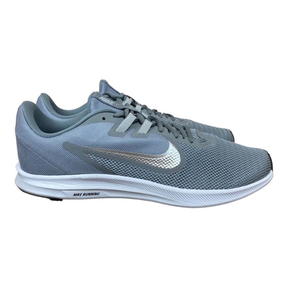 Nike Downshifter 9 Running Cool Grey/Metallic Silver/Wolf Grey Shoe Size 11 Wmn - Picture 3 of 9